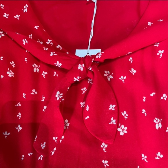 NWT Reformation Talleen Floral Ruffle Maxi Dress Size 4 in Fresno Red - Picture 7 of 9